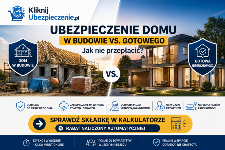 Ubezpieczenie domu w budowie vs. gotowej nieruchomości. Jak nie przepłacić?