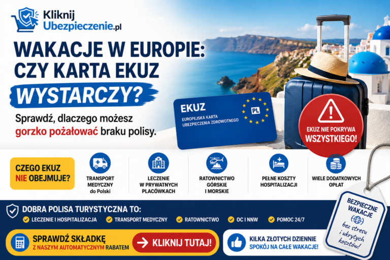 Wakacje w Europie: Czy karta EKUZ wystarczy? Sprawdź, dlaczego możesz gorzko pożałować braku polisy