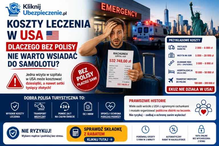 Koszty leczenia w USA – dlaczego bez polisy nie warto wsiadać do samolotu?